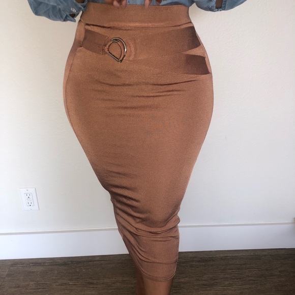 JLUXLABEL Dresses & Skirts - D-ring belted midi skirt